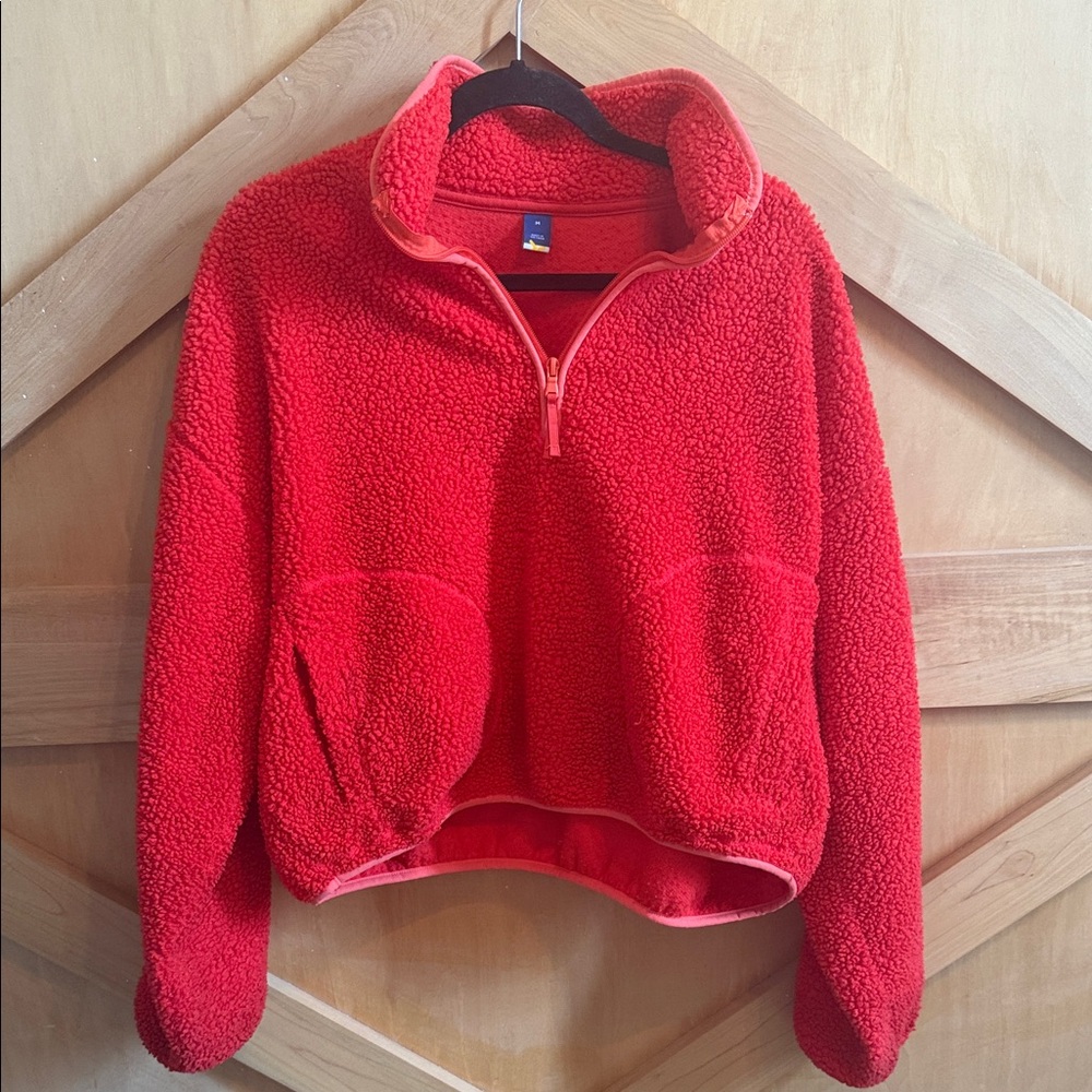 Old Navy Red Sherpa Women's Pullover